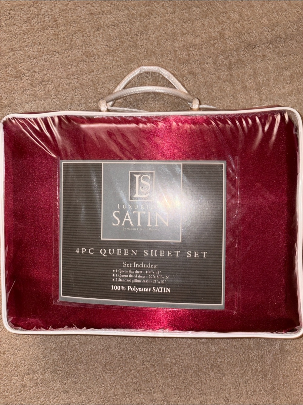 Luxury Satin 4-Piece QUEEN Sheet Set
